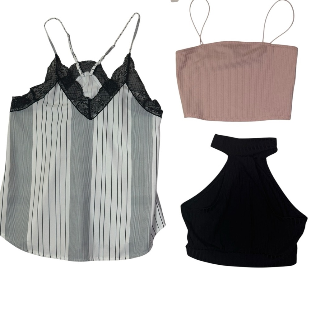 Women’s Tank &‎ Crop Top Bundle – Size Medium (3 Pieces)